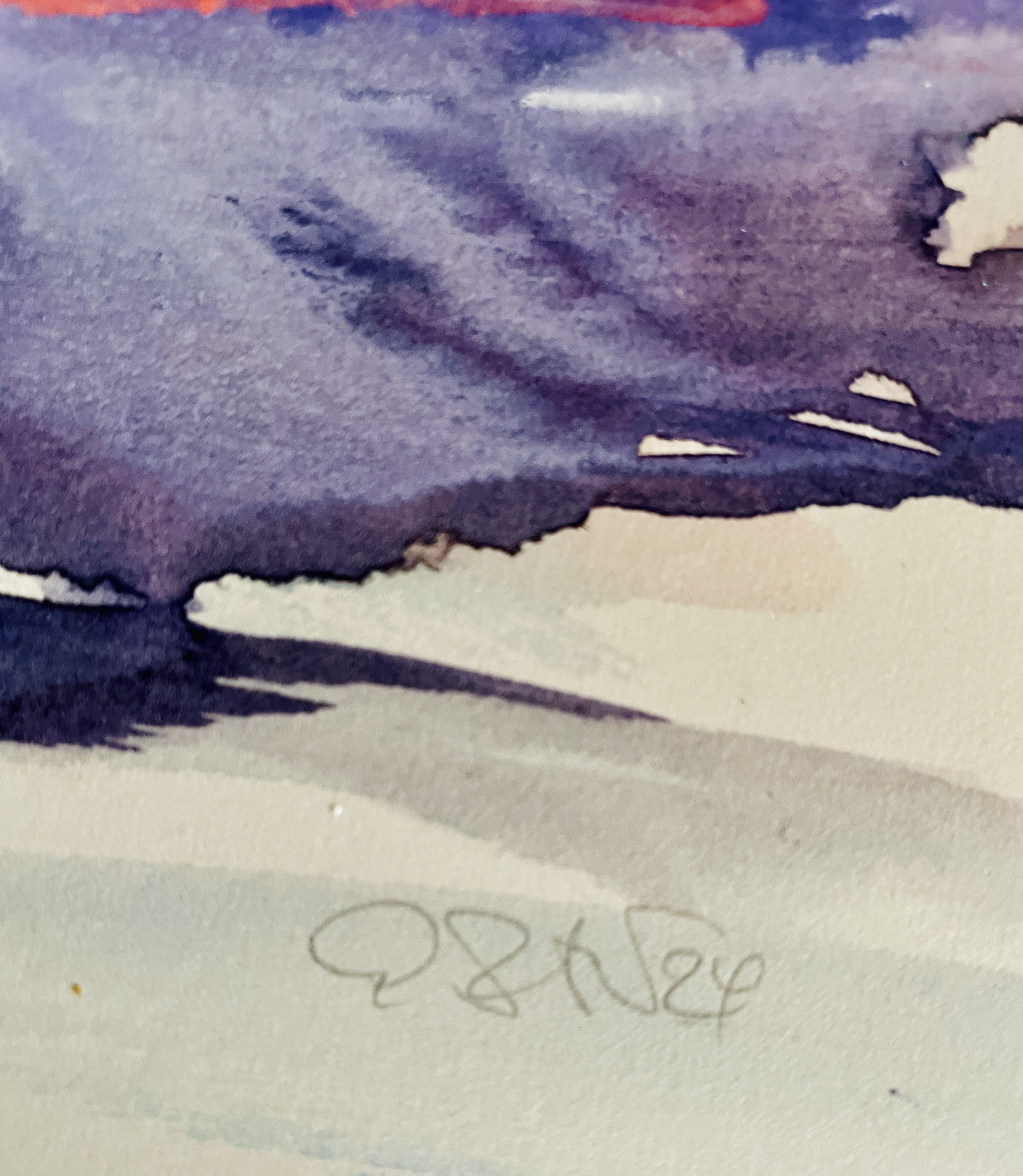 sta pintura muestra un estado emocional amoroso, esperanzado y expectante .... mis paisajes son siempre declaraciones emocionales, así como paisajes de ensueño con la luz de la esperanza.    Las filigranas y las líneas, los arañazos y otros efectos