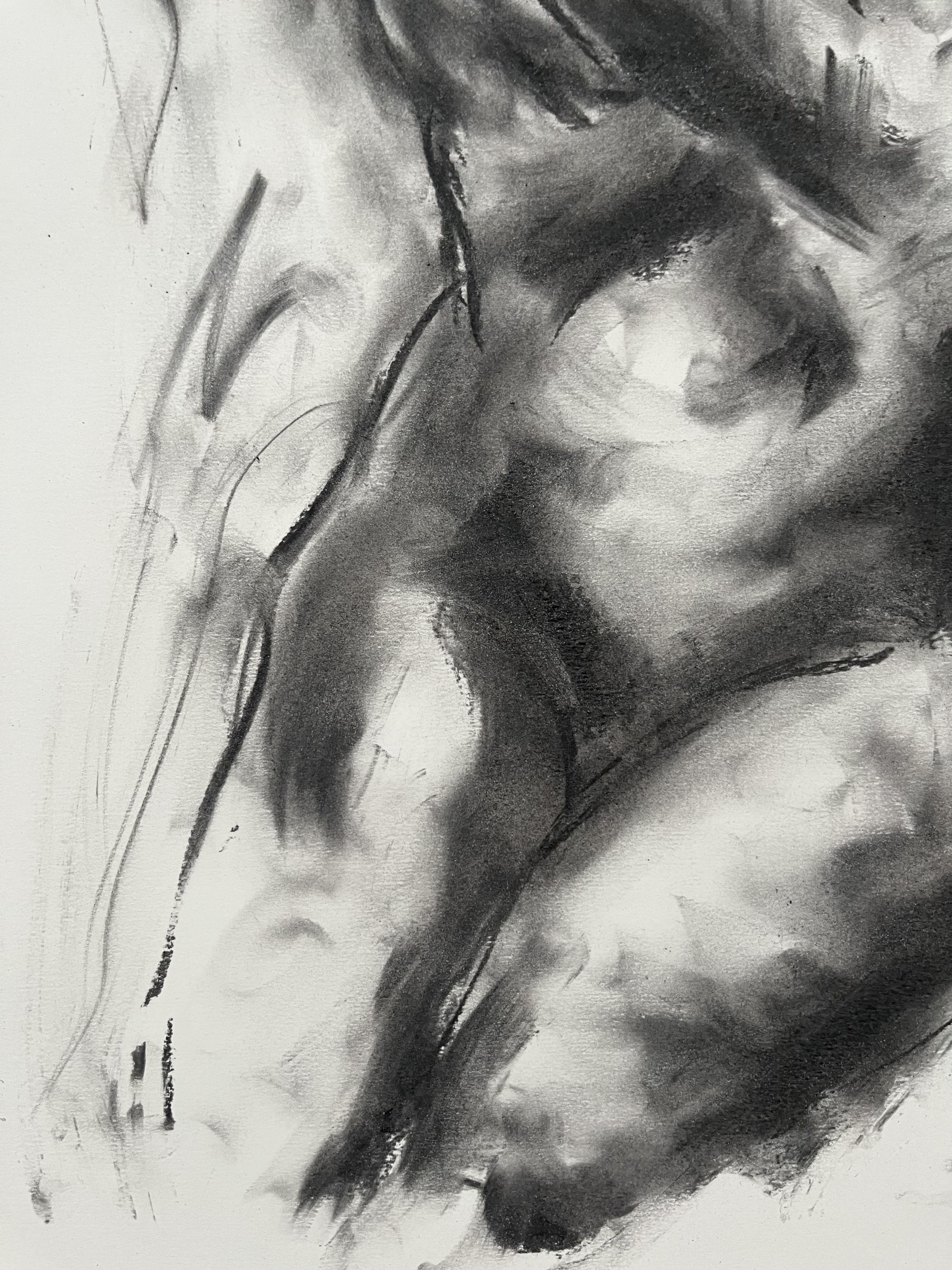 Until Now, Drawing, Charcoal on Paper For Sale 2