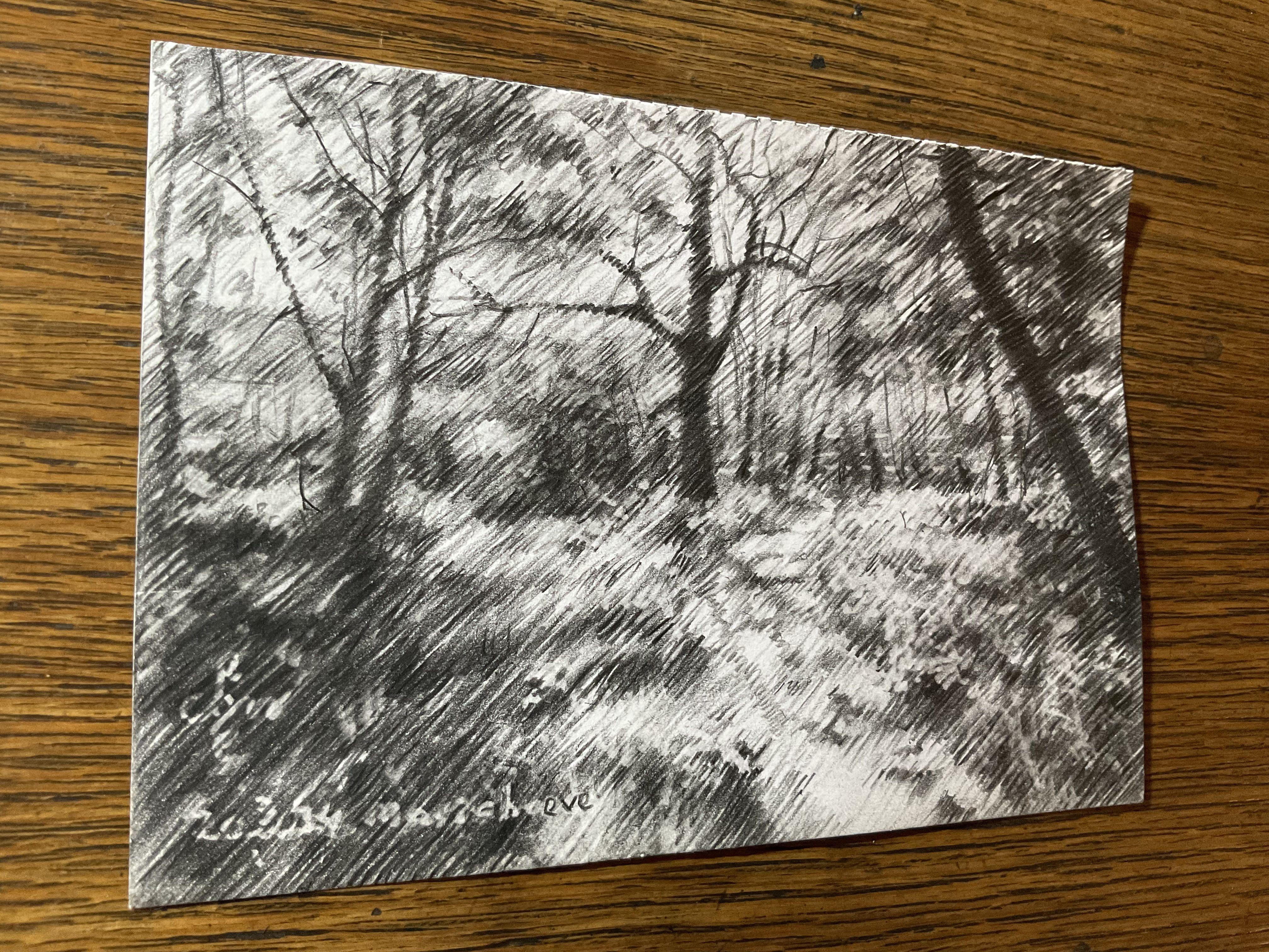 Mariahoeve â€ 03-05-24, Zeichnung, Bleistift/Farbstift auf Papier im Angebot 1