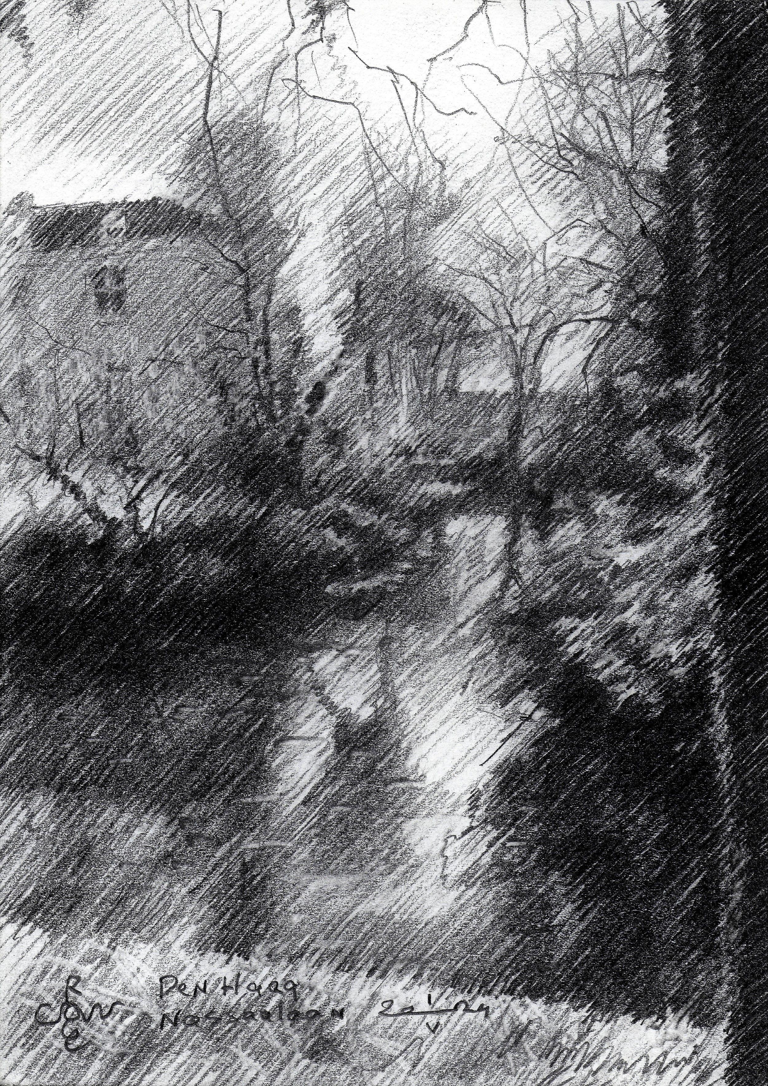 Den Haag - Nassaulaan - 01-05-24, Disegno, Matita/Matita colorata su carta