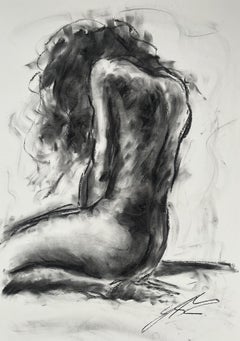 Escape, Drawing, Charcoal on Paper