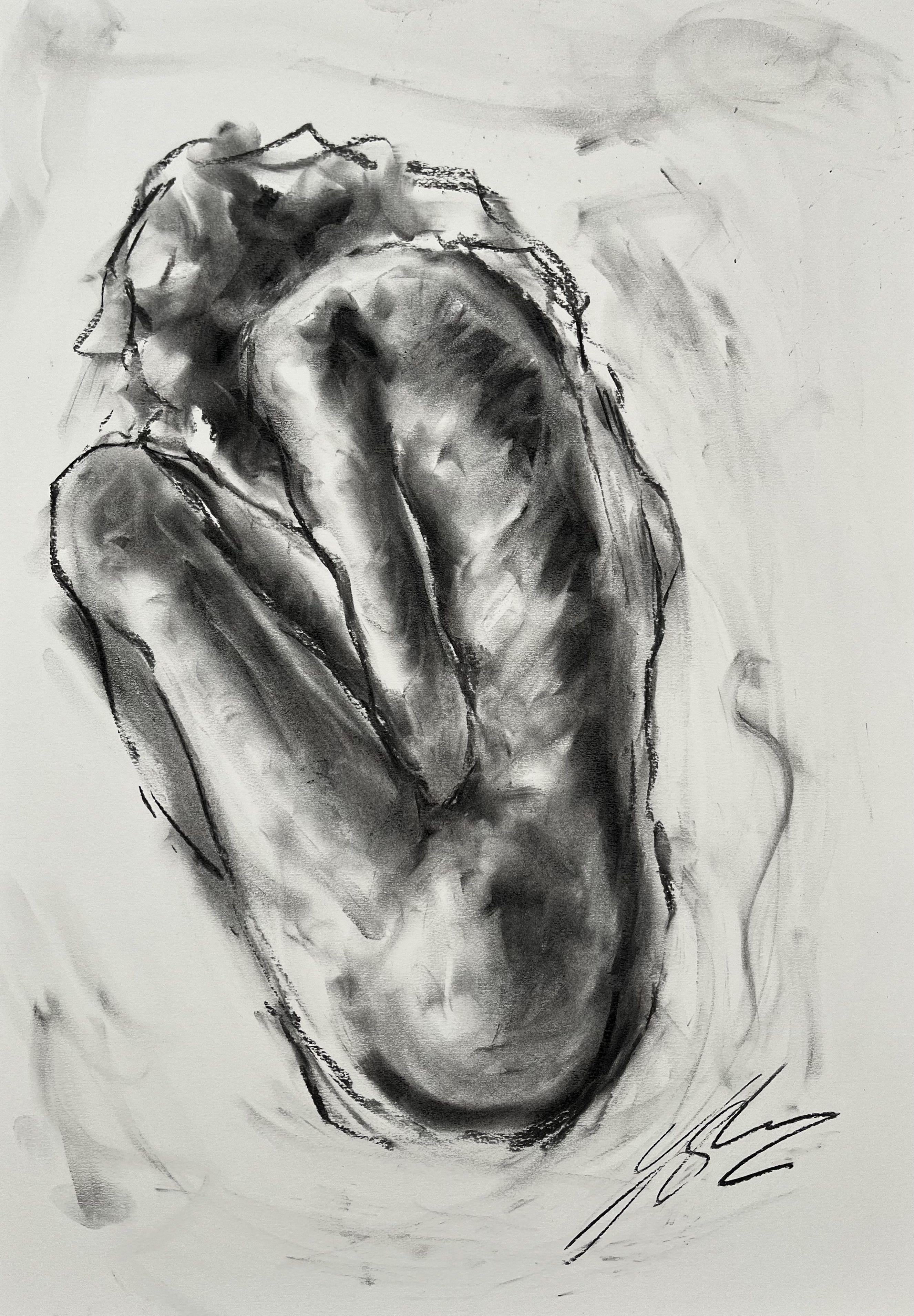 Providence, Drawing, Charcoal on Paper - Art by James Shipton