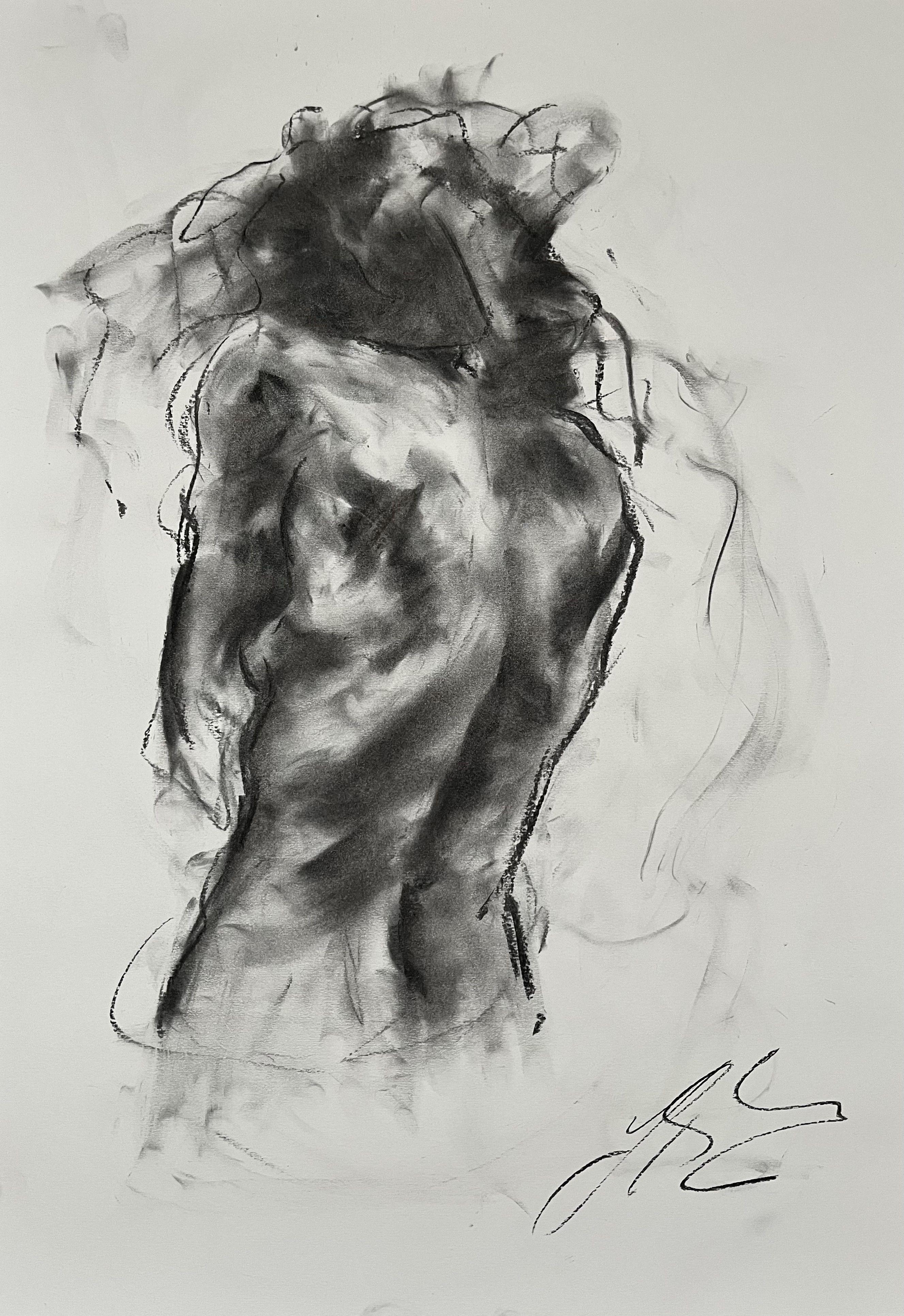 Uncertainty, Drawing, Charcoal on Paper - Art by James Shipton