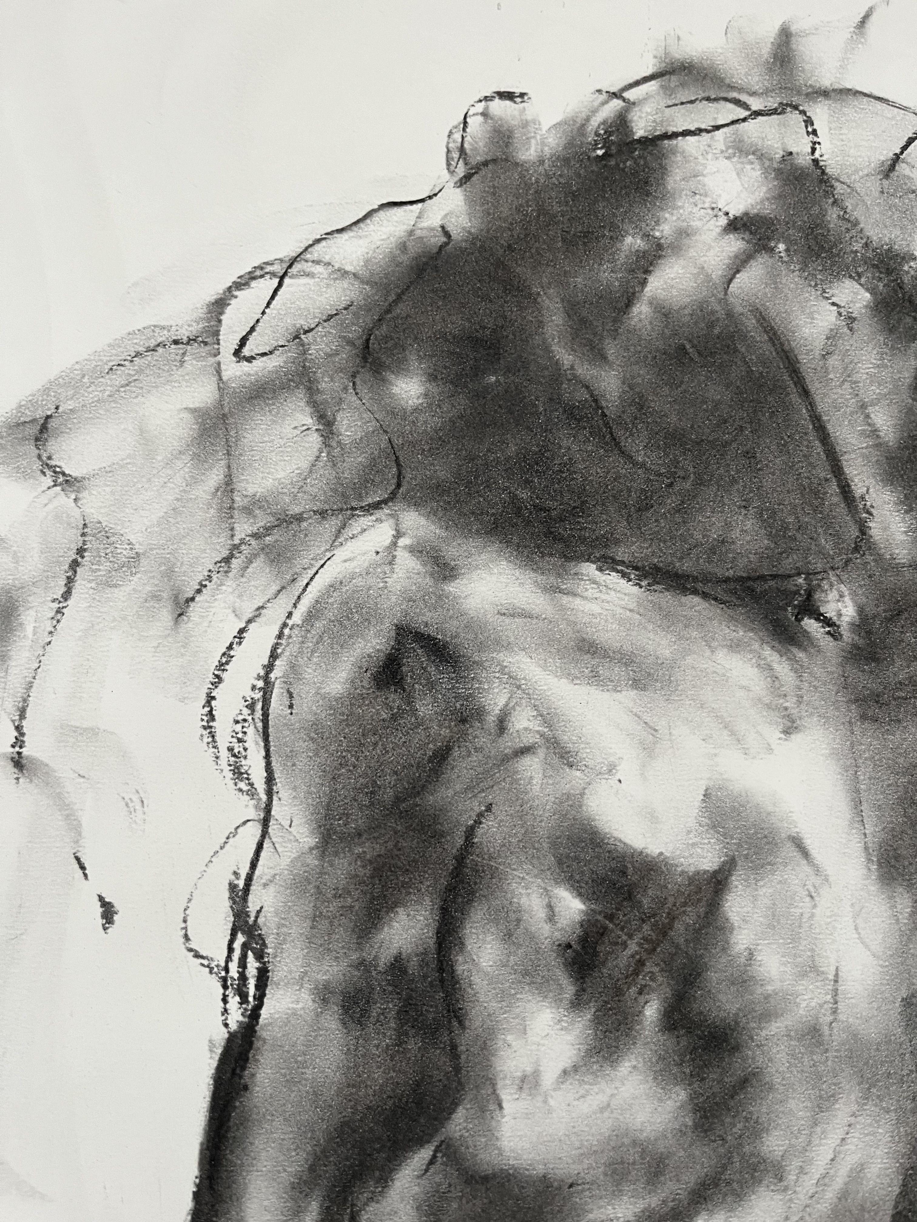 Uncertainty, Drawing, Charcoal on Paper - Impressionist Art by James Shipton