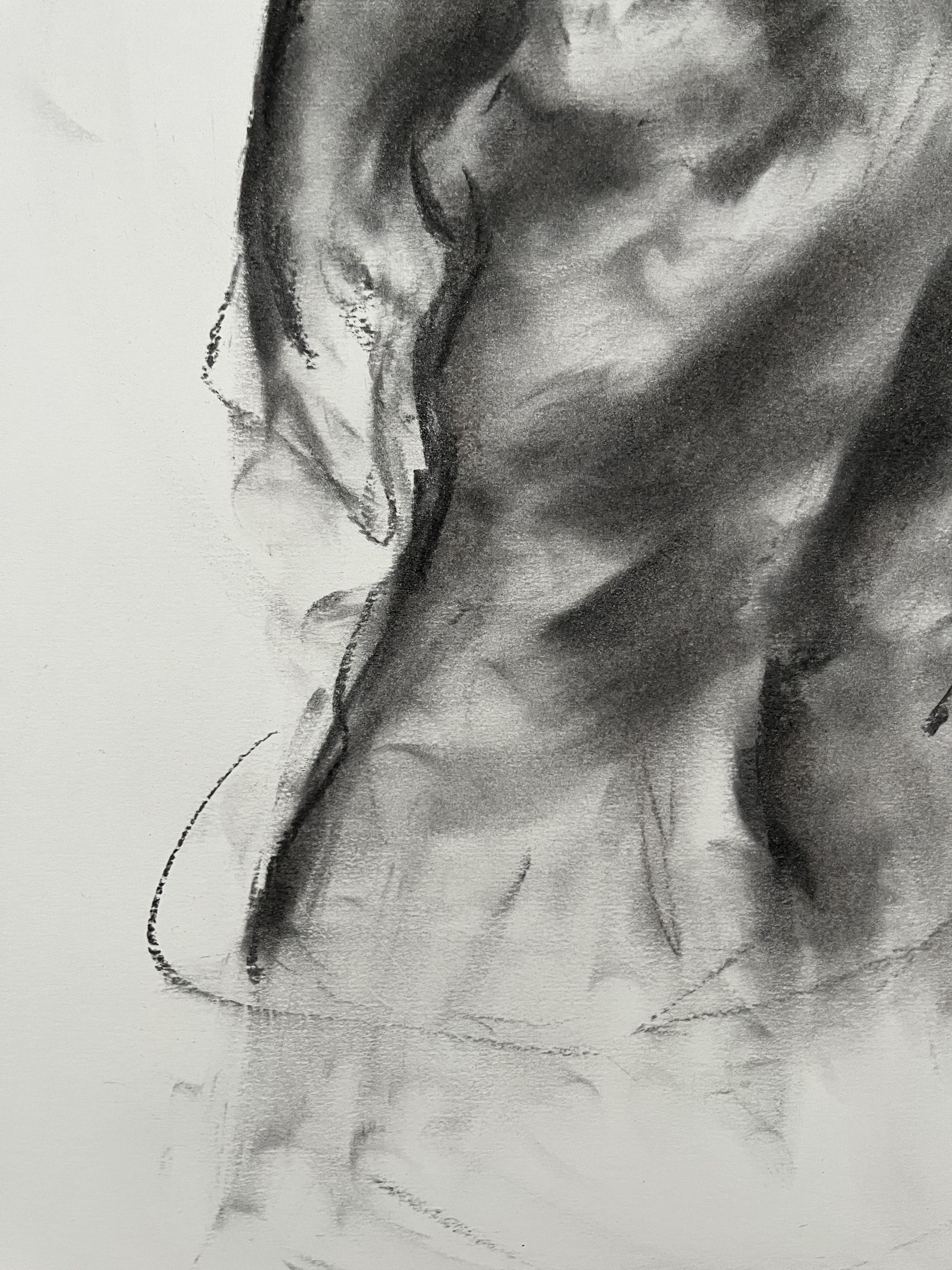 Uncertainty, Drawing, Charcoal on Paper For Sale 2