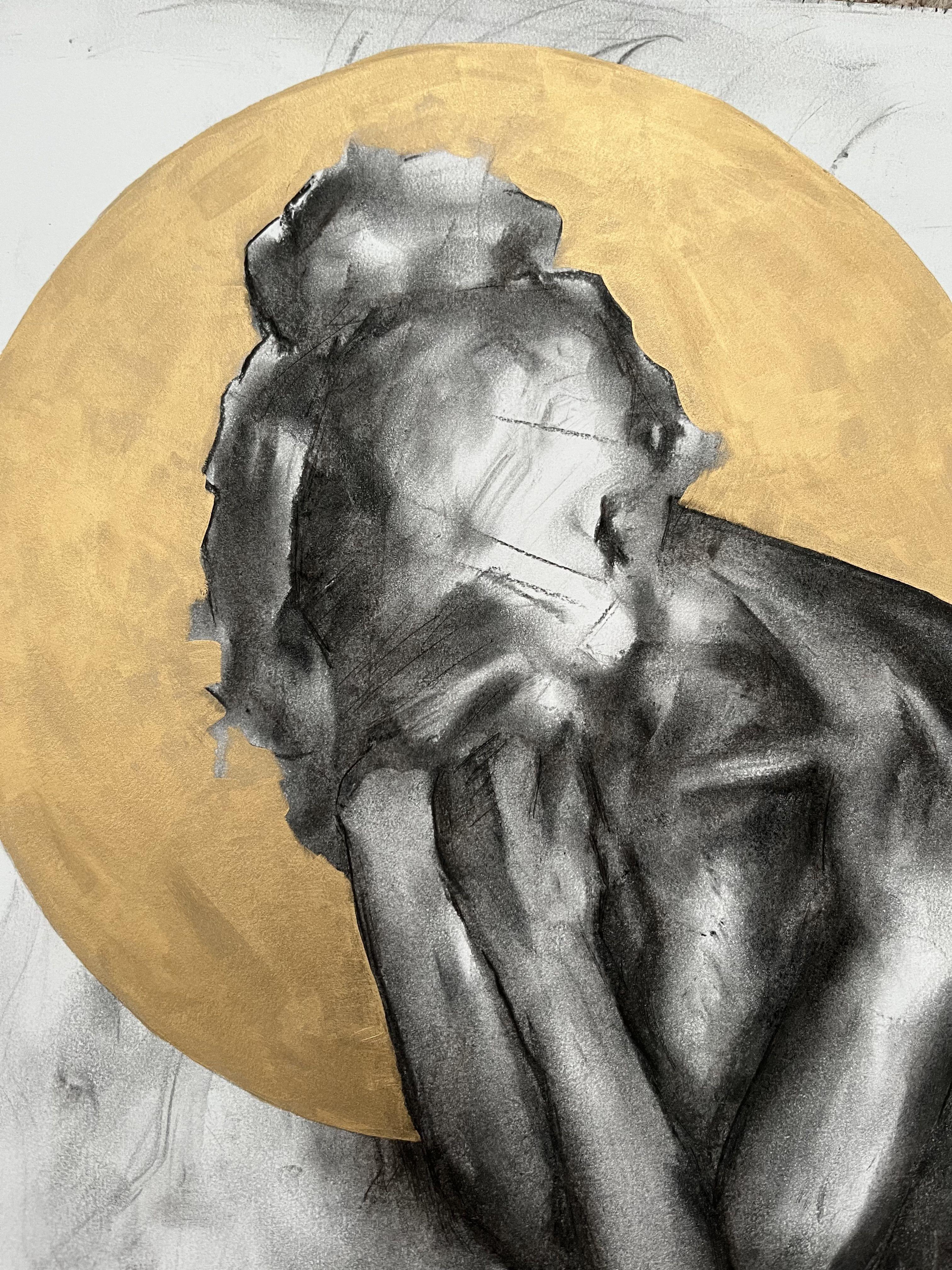 Nuvola attraverso il sole, Disegno, carboncino su carta - Art Impressionismo di James Shipton