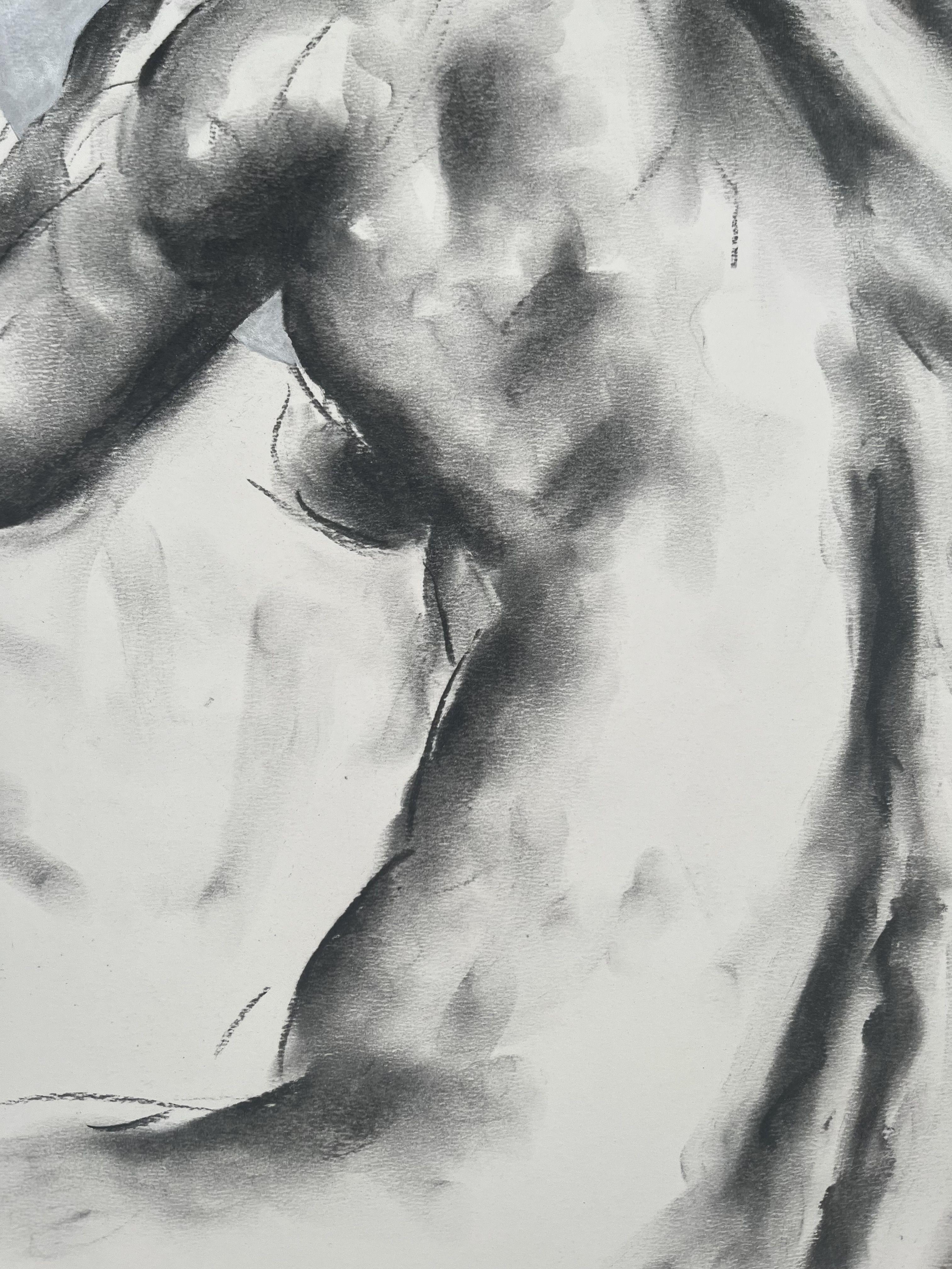 Reflection, Drawing, Charcoal on Paper For Sale 2