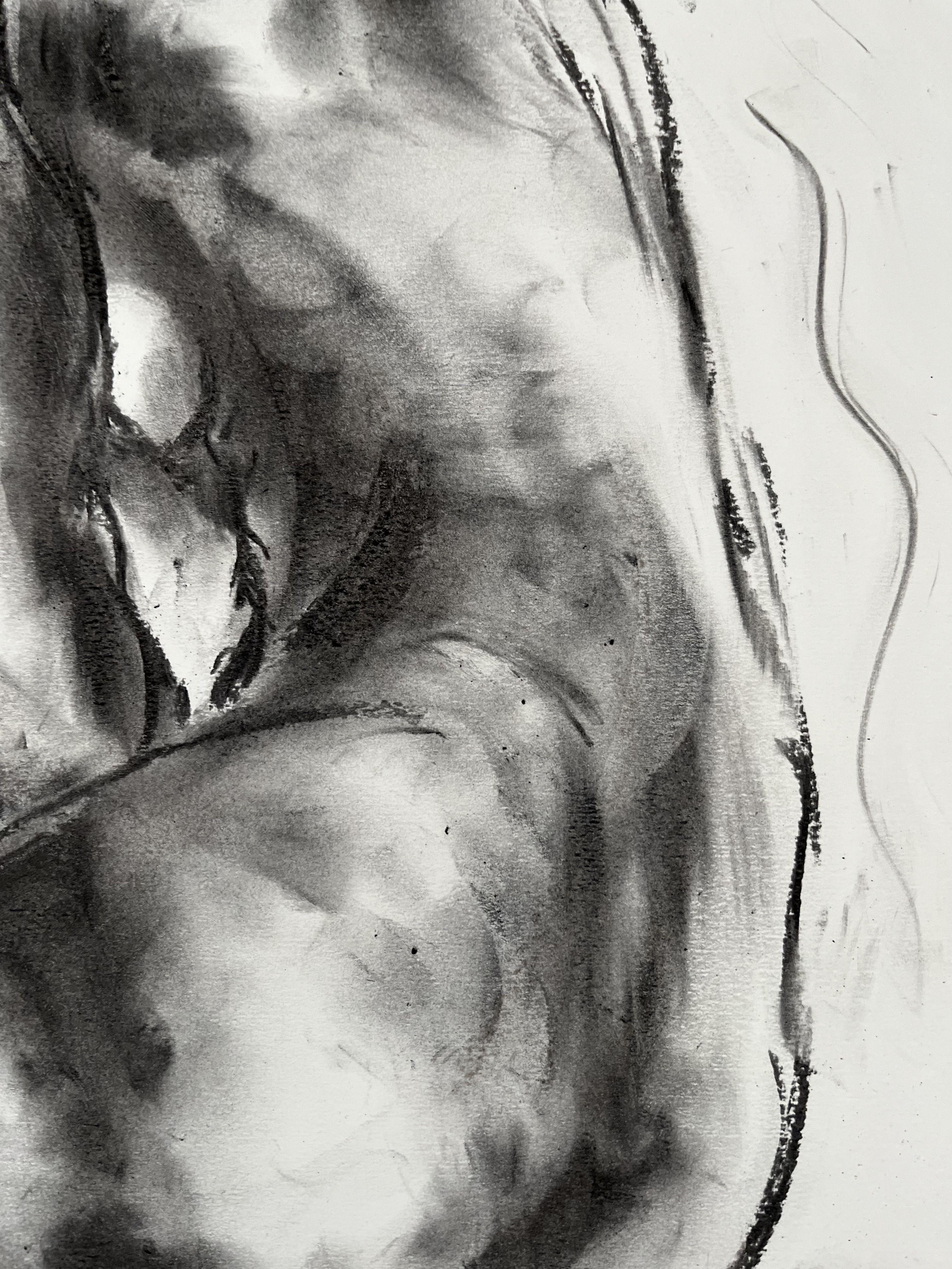 Deidad, Dibujo, Carboncillo sobre papel en venta 1