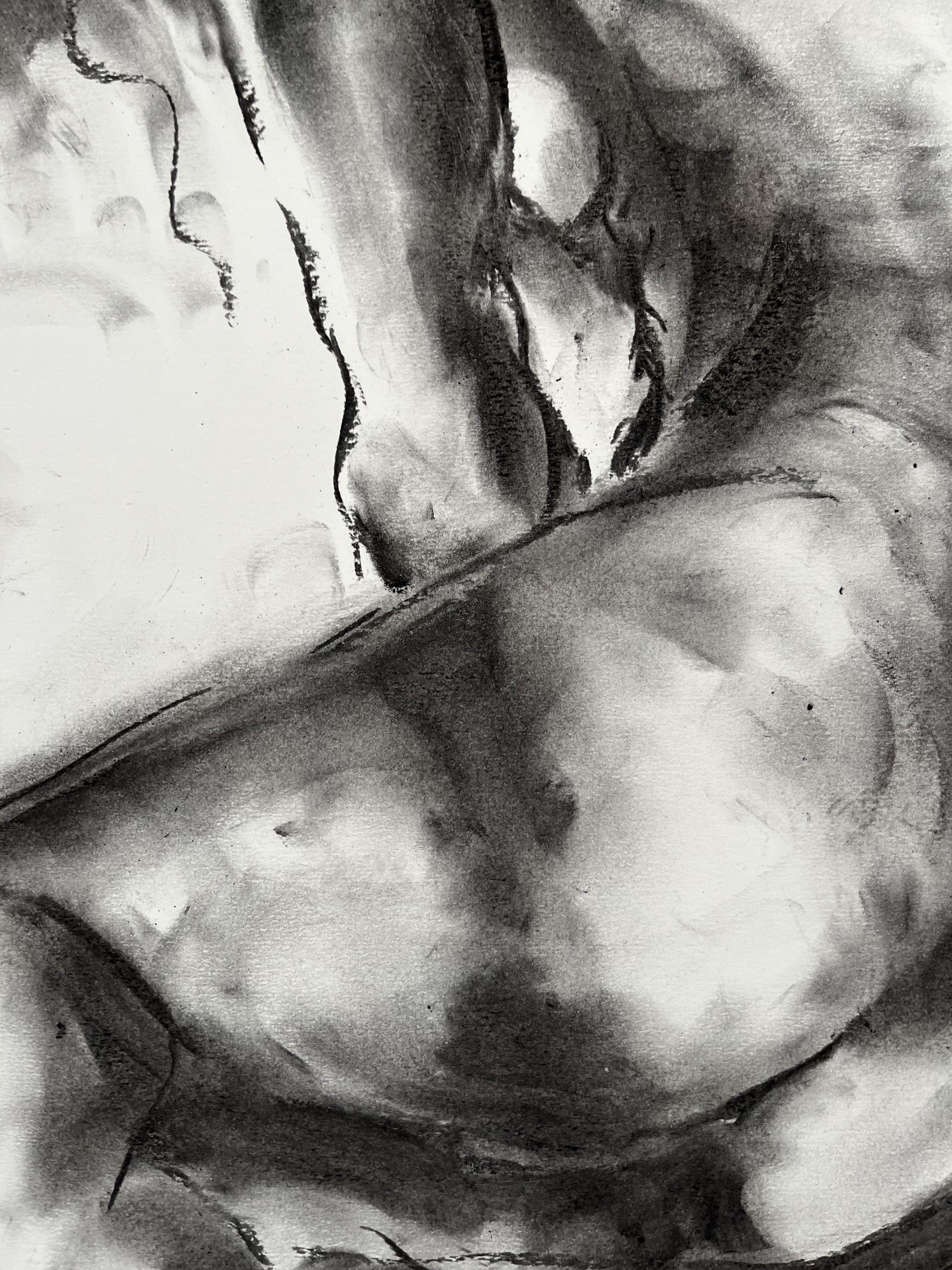 Deidad, Dibujo, Carboncillo sobre papel en venta 2
