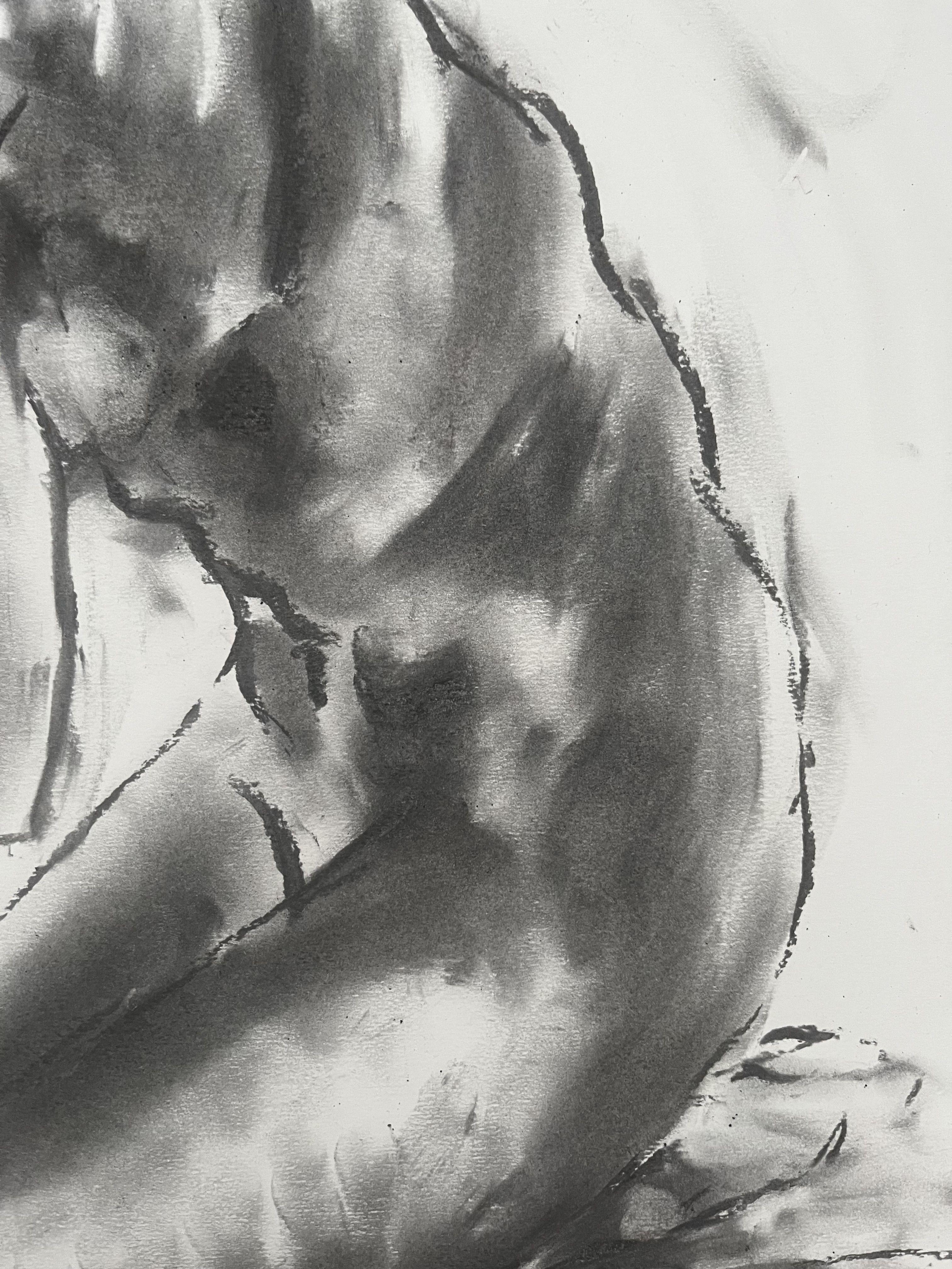 Enigma, disegno, carboncino su carta in vendita 1