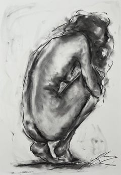 Arrival, Drawing, Charcoal on Paper