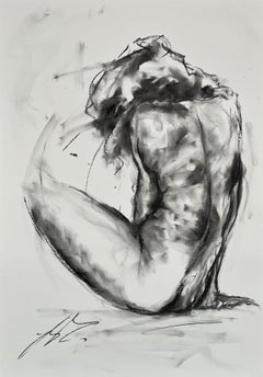 Spring Time, Drawing, Charcoal on Paper