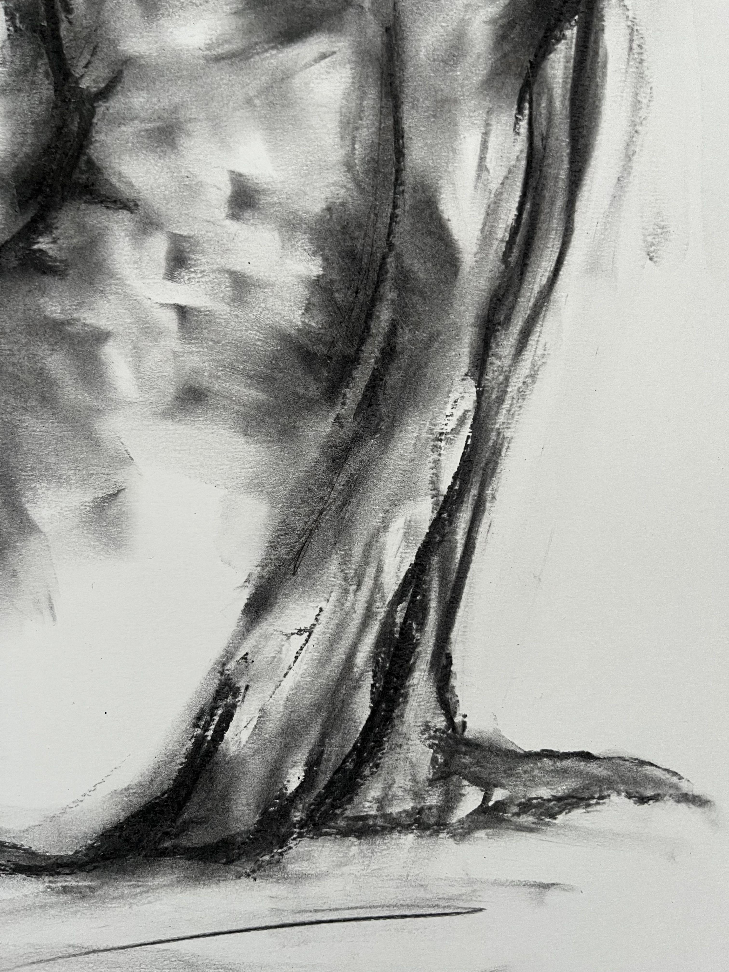 Spring Time, Drawing, fusain sur papier en vente 1