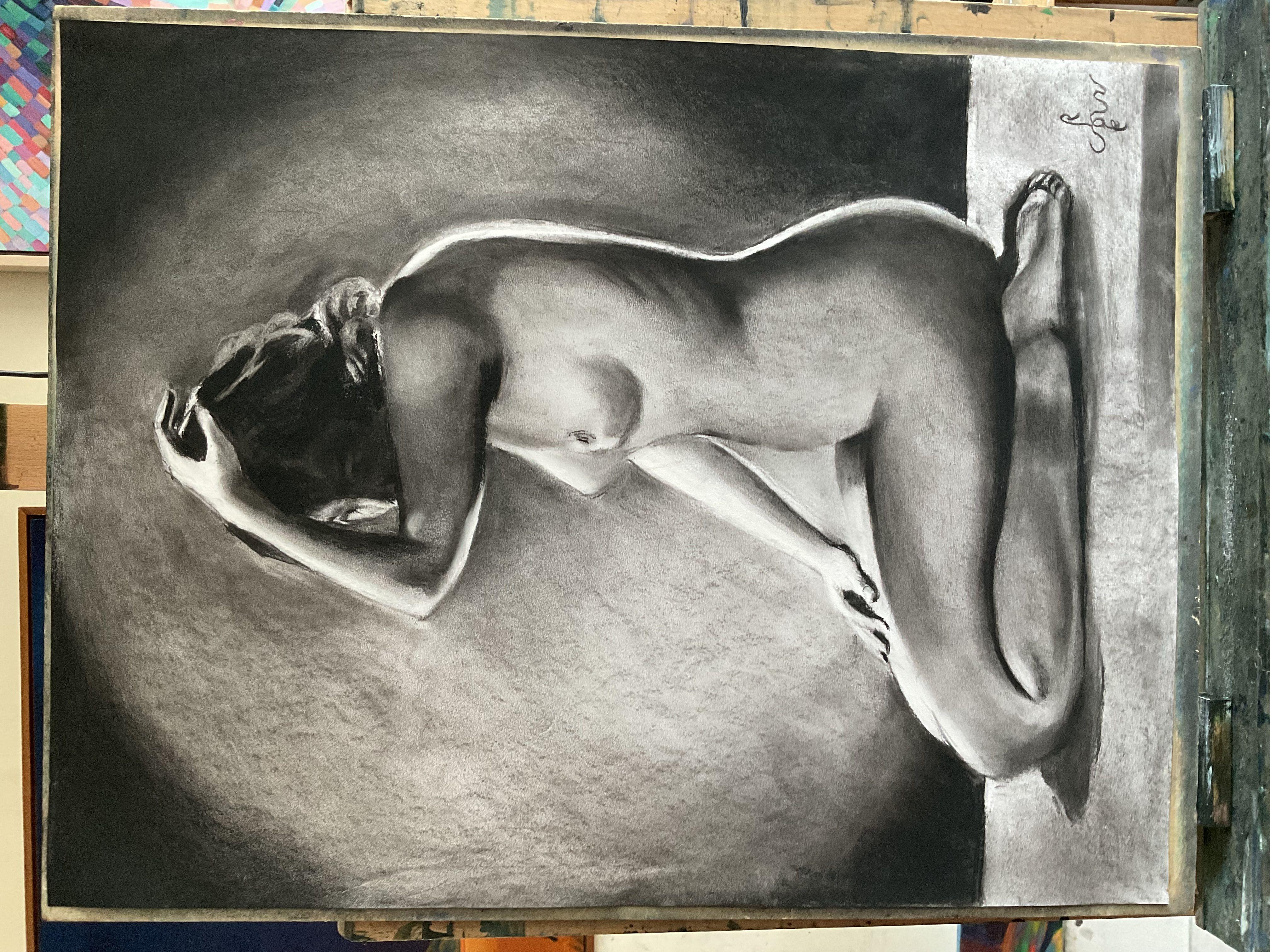Prestudy to Sentado desnudo by Jacob Merkelbach â€