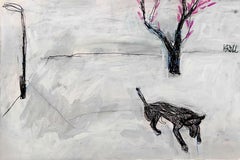 Black dog, Drawing, Pencil/Colored Pencil on Paper