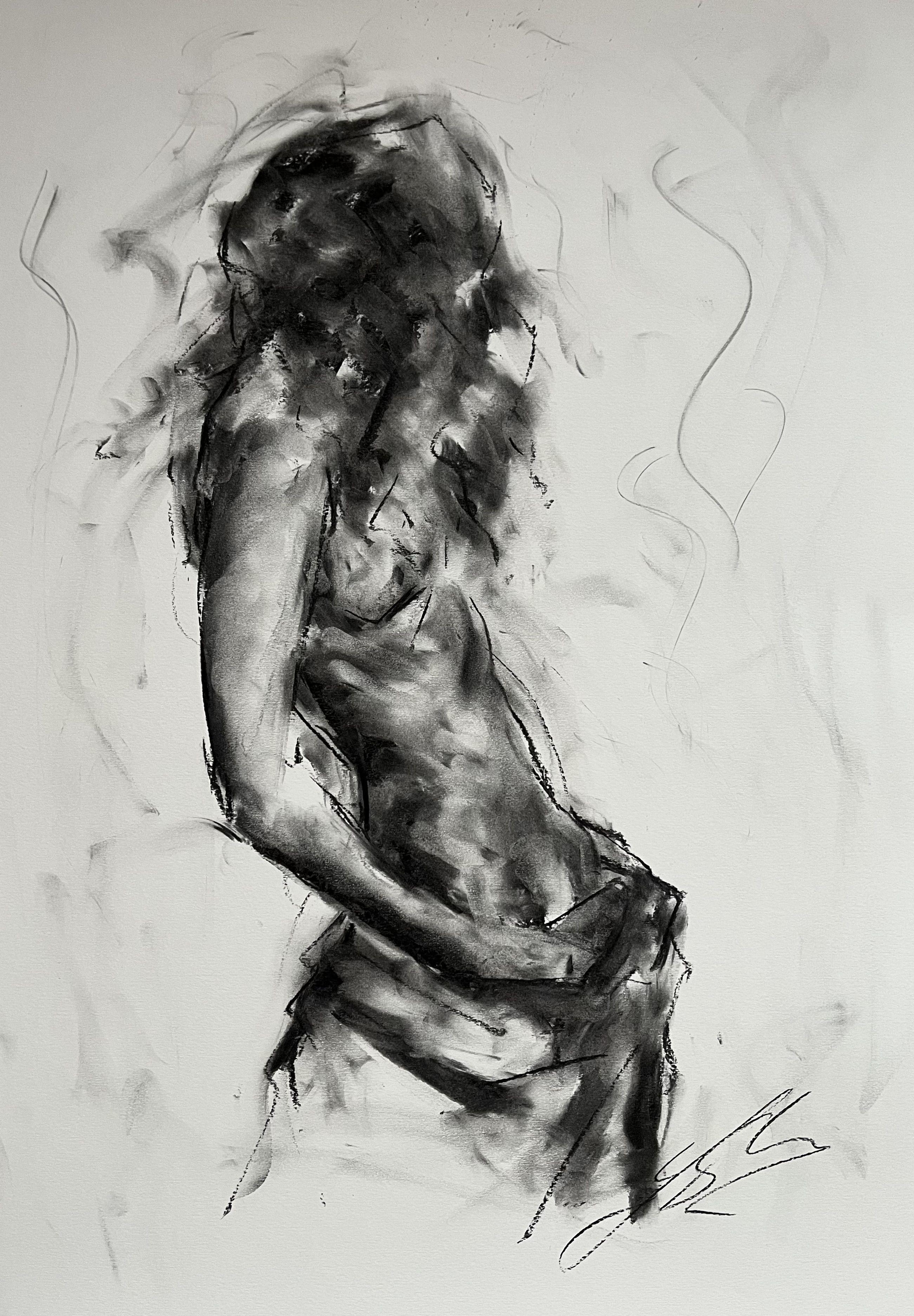 Libertad, Dibujo, Carboncillo sobre papel - Art de James Shipton