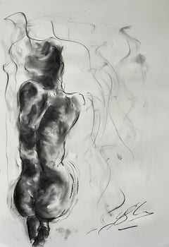 Shivers, Drawing, Charcoal on Paper