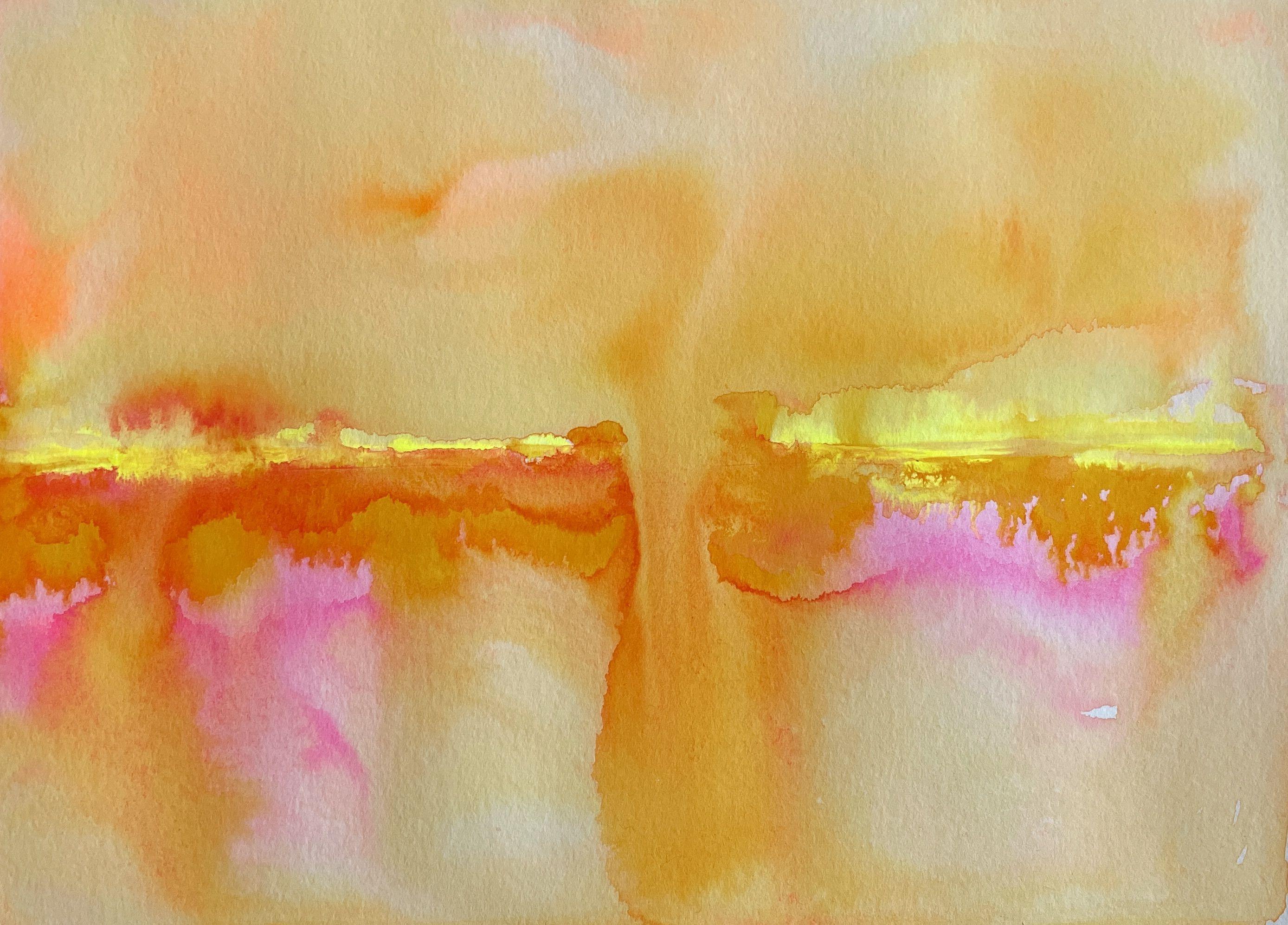 Il momento in cui hai infiammato il mio cuore, Pittura, Acquerello su carta - Art Espressionismo astratto di Gesa Reuter