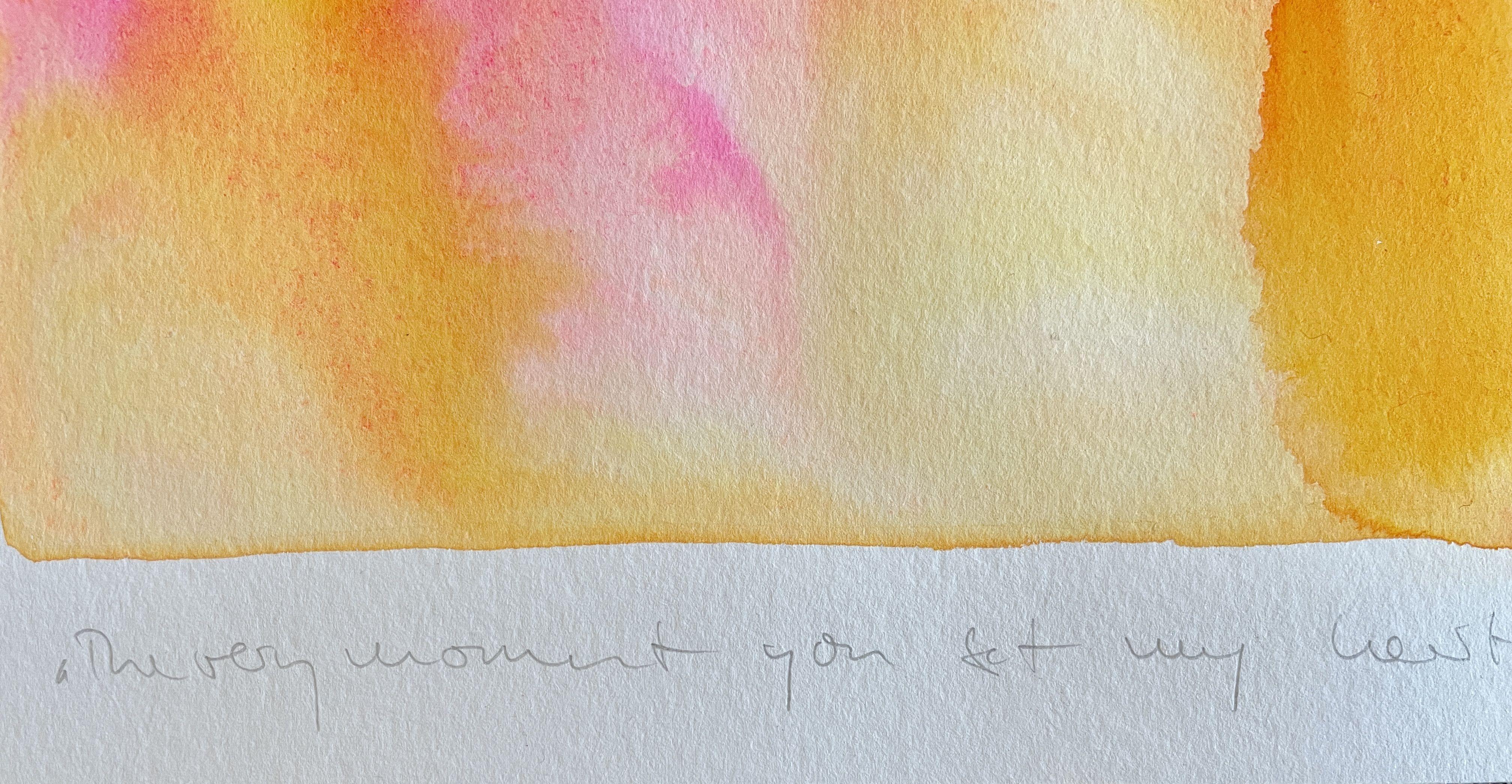 Un delizioso acquerello morbido con una certa calligrafia nel titolo... i colori mi ricordano l'innamoramento e tutti i meravigliosi sentimenti che possono seguire......    30x40 cm su carta acquerello professionale da 300g, Acquerelli professionali