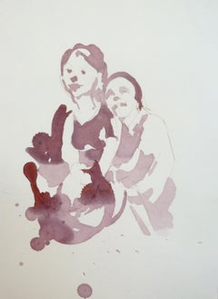 The Wine Lover, Painting, Watercolor on Paper