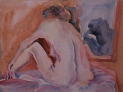 The Mirror, Painting, Watercolor on Watercolor Paper