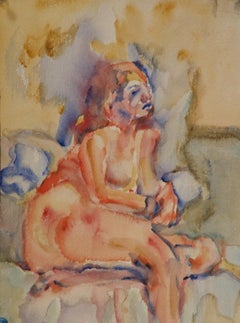 Mary in the Morning, peinture, aquarelle sur papier aquarelle