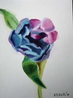 Purple Tulip, Painting, Watercolor on Paper