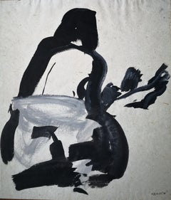 Seduto a guardare, Disegno, Penna e inchiostro su carta