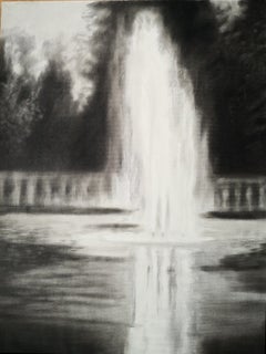 Fountain, Drawing, Charcoal on Paper