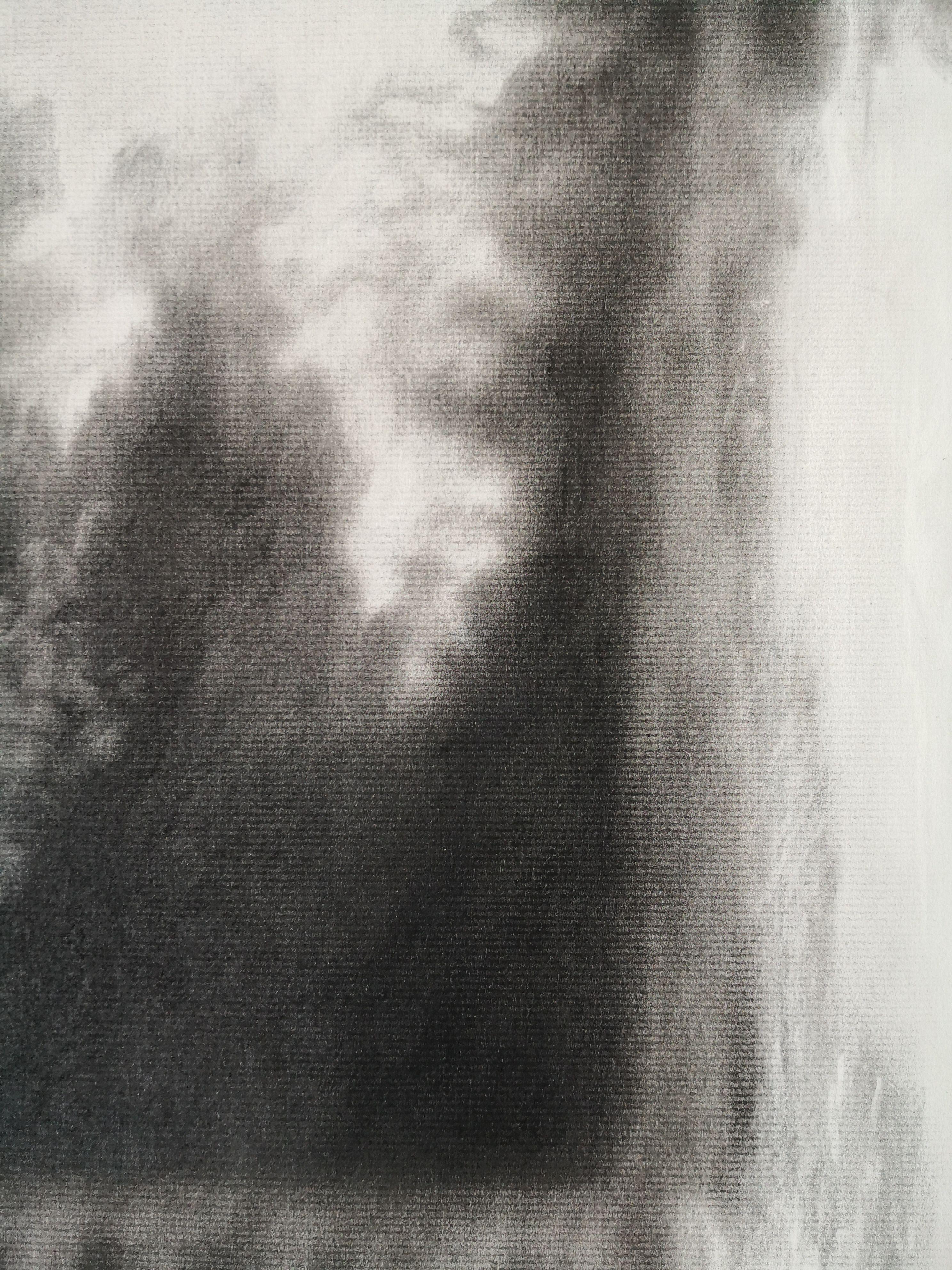 Fountain, Drawing, Charcoal on Paper For Sale 1