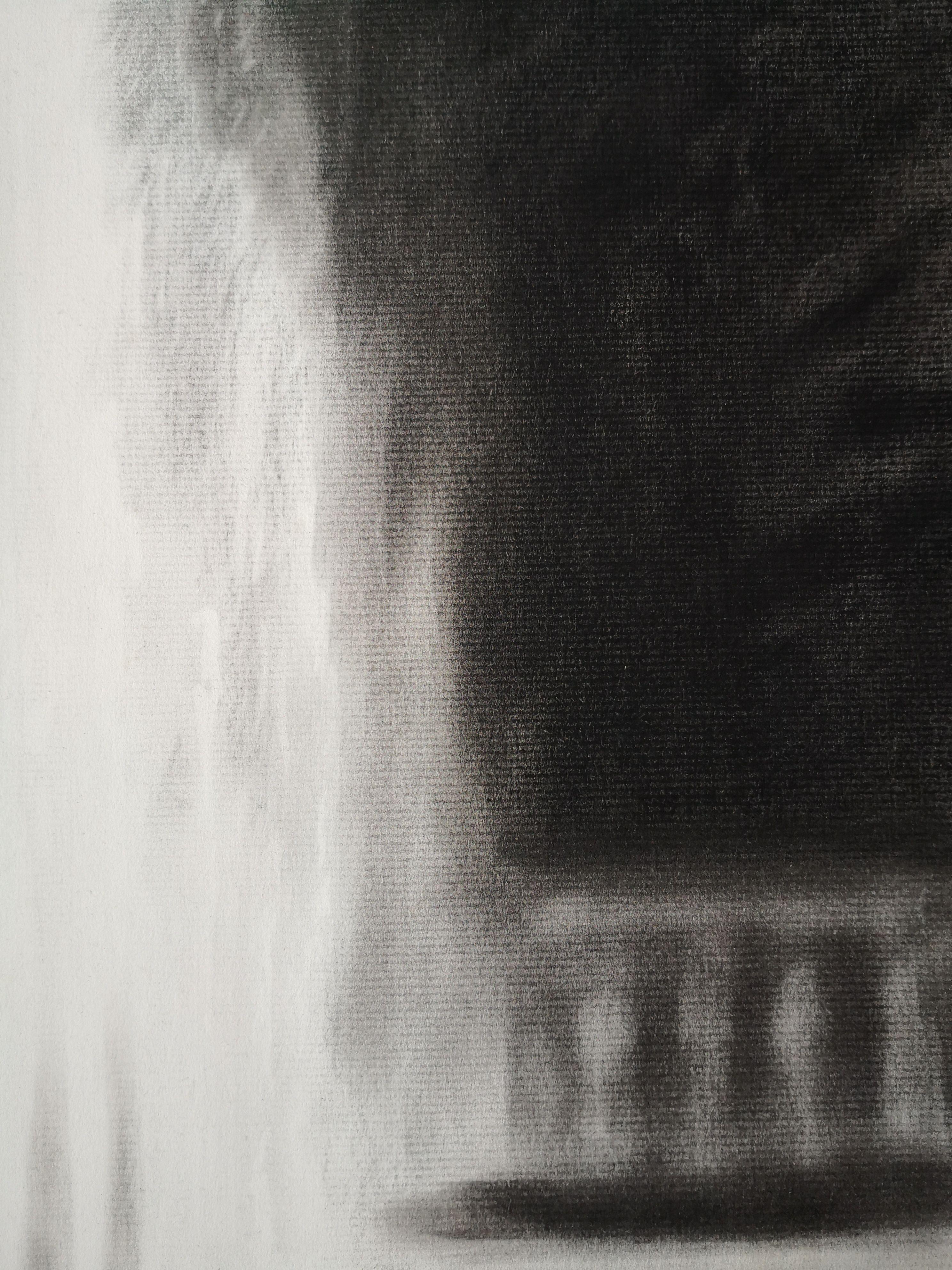 Fountain, Drawing, Charcoal on Paper For Sale 2