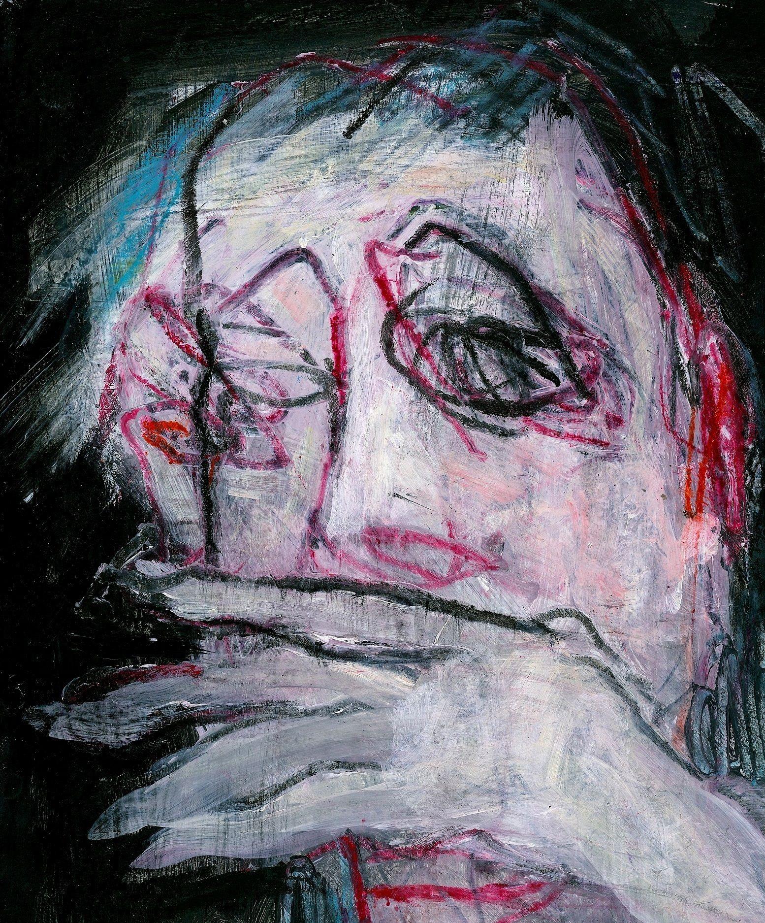 senza titolo, Disegno, matita/matita colorata su carta - Art Espressionista di Barbara Kroll