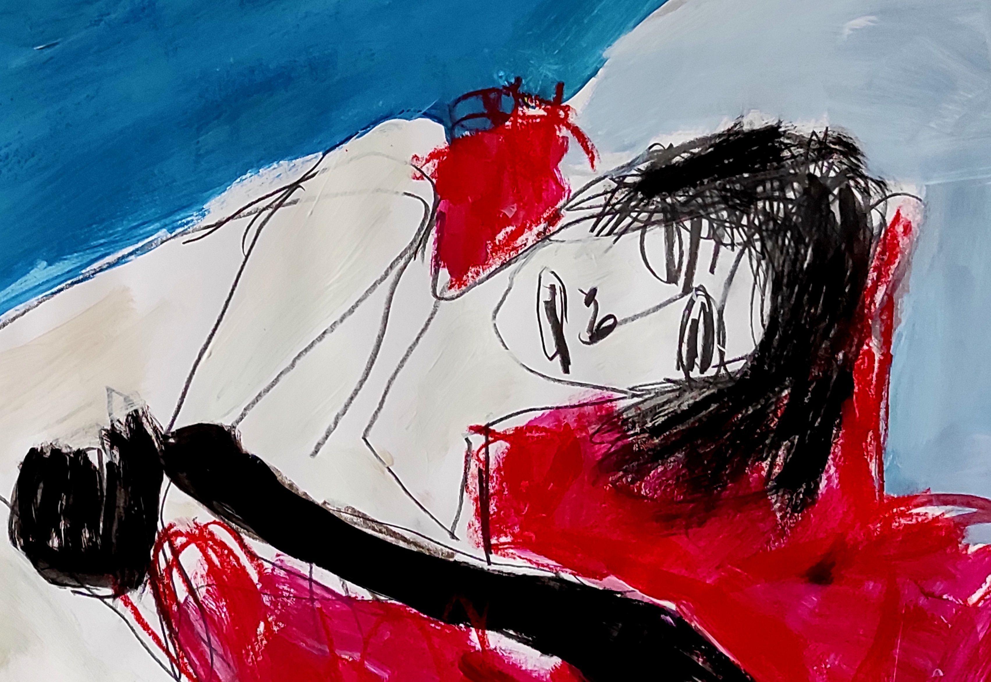 My paintings and drawings are very personal, they capture my everyday life, my reaction to things I experienced, either yesterday, in my childhood or even events I imagine. My portraits pick up on my own longings. As an artist, I have always been