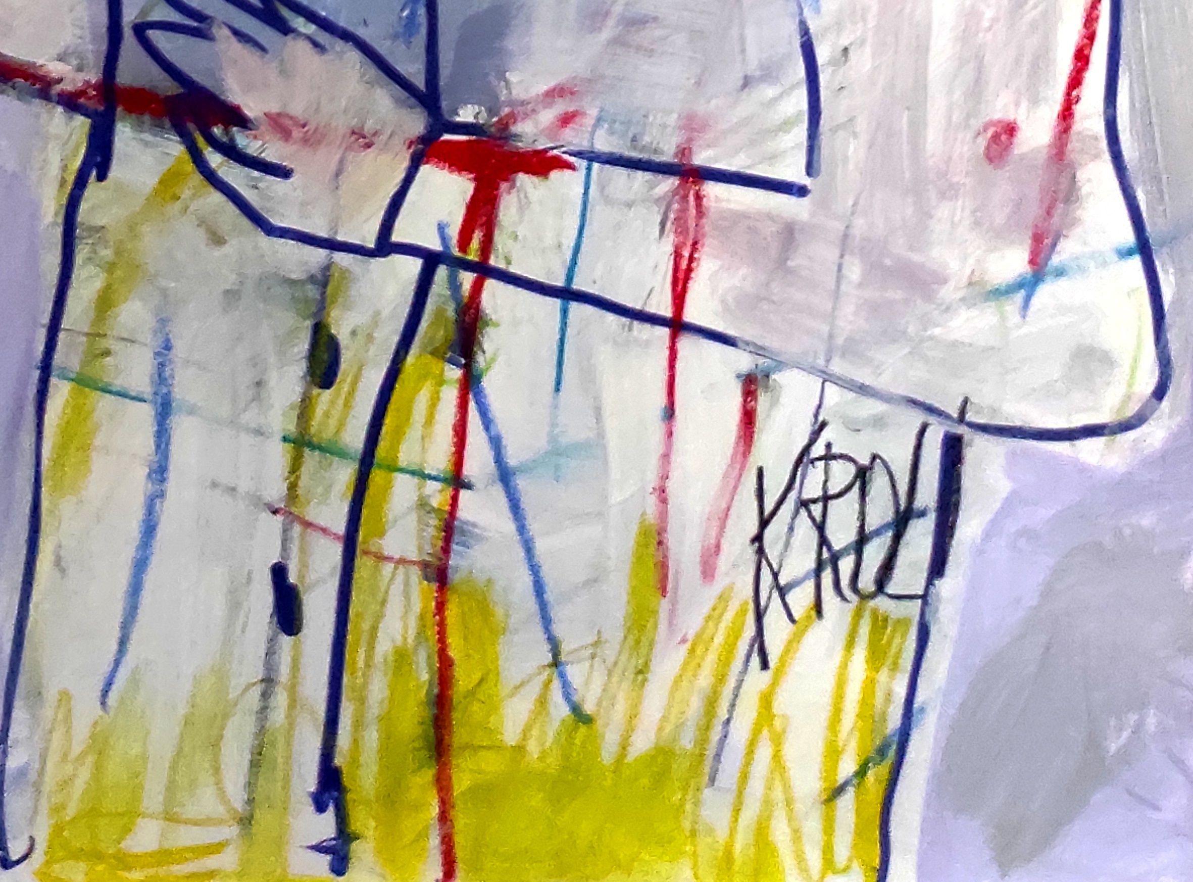 Gute Nacht, Zeichnung, Stift und Tinte auf Papier im Angebot 1