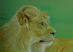 Lion, Drawing, Pencil/Colored Pencil on Paper