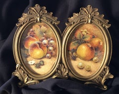 Fruta de Worcester. Dos acuarelas enmarcadas, Pintura, Acuarela sobre papel de acuarela