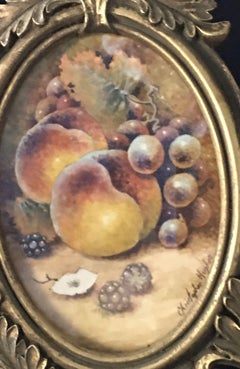 Worcester Fruit. Two framed watercolours, Painting, Watercolor on Watercolor Pap