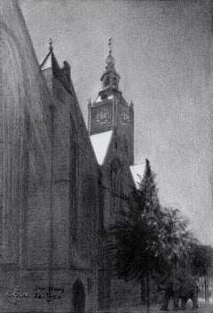 Den Haag â€“ 09-02-24, Drawing, Pencil/Colored Pencil on Paper