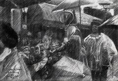 Sinterklaas in Voorburg â€“ 03-12-23, Drawing, Pencil/Colored Pencil on Paper