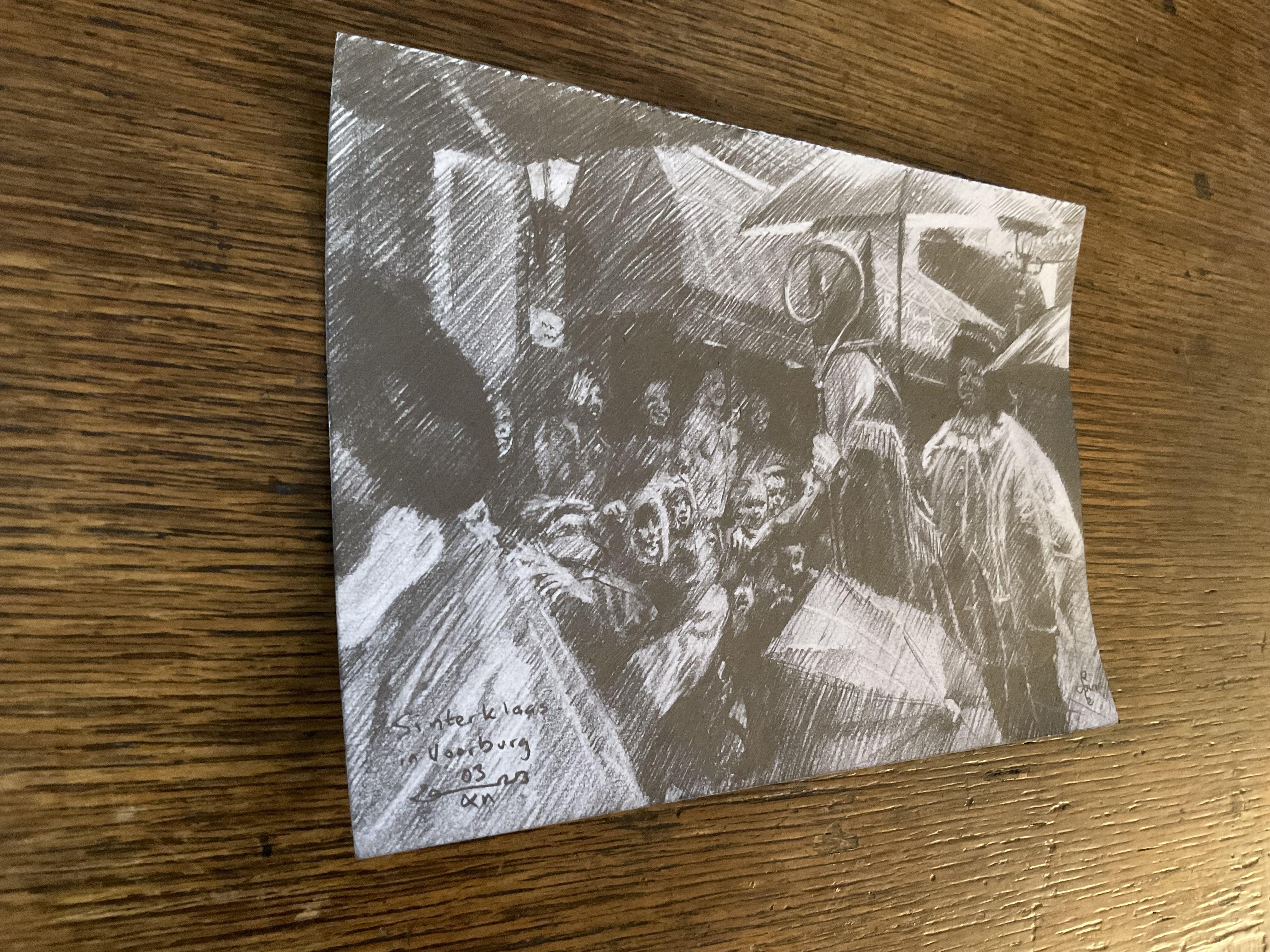 Instandsetzung    Diese Graphitstiftzeichnung â€˜Sinterklaas in Voorburg â€