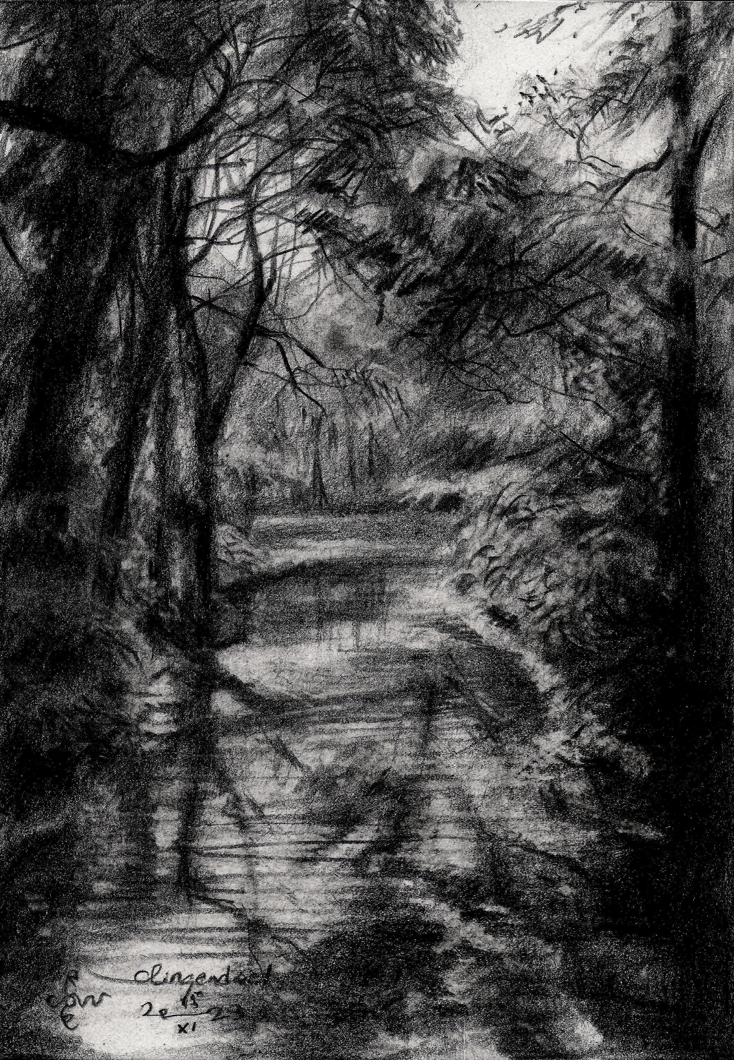 Clingendael â€“ 15-11-23, Drawing, Pencil/Colored Pencil on Paper