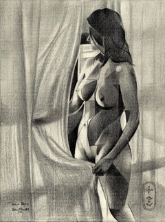 Neo Deco - 02-08-23, Drawing, Pencil/Colored Pencil on Paper