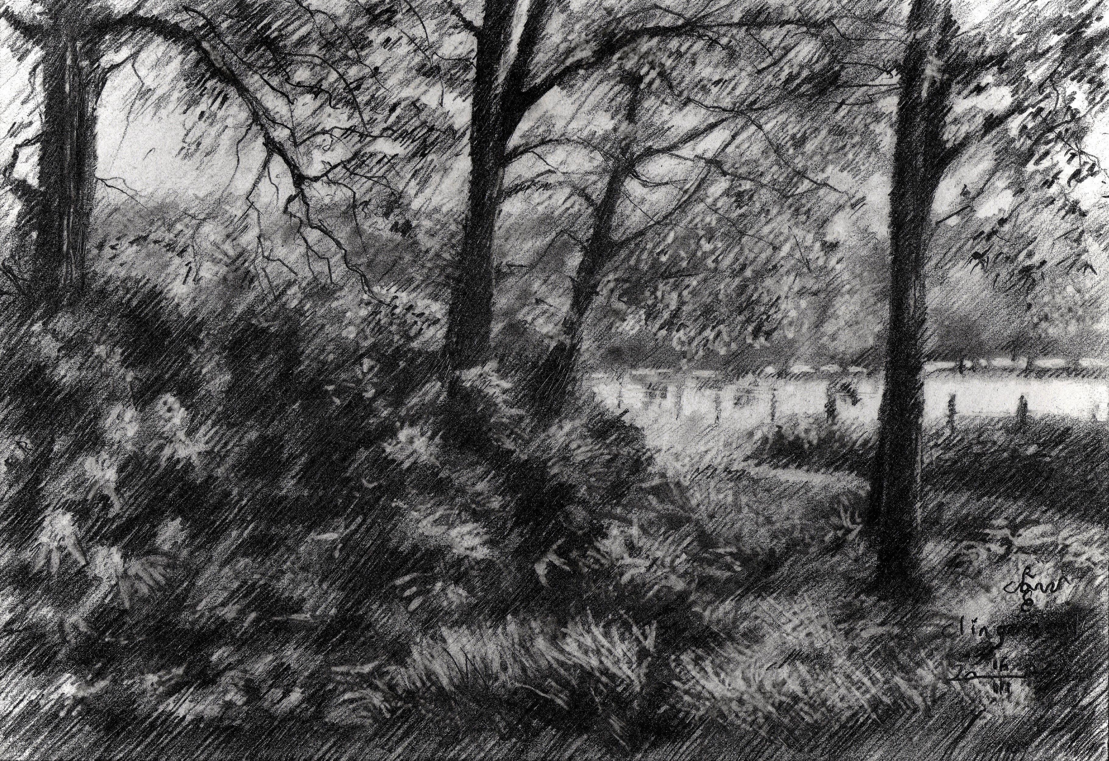 Clingendael - 16-03-23, Disegno, Matita/Matita colorata su carta