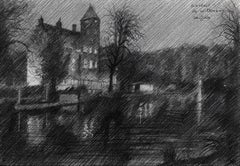 Château âEDe WittenburgâE â€ 14-03-23, Dessin, Crayon/Crayon de couleur sur papier