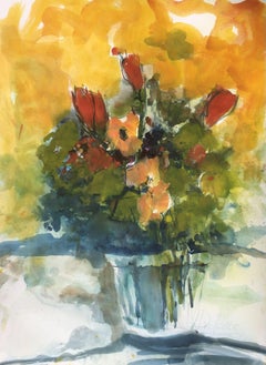 The Glass Vase, Painting, Watercolor on Watercolor Paper