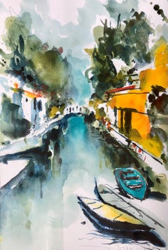 Venice CA, Pintura, Acuarela sobre papel de acuarela