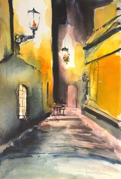 Hidden Quarter, Painting, Watercolor on Watercolor Paper