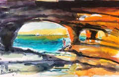 Ionic Vista, Painting, Watercolor on Watercolor Paper