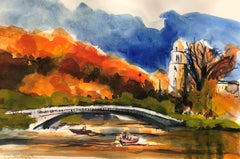 Autumn Rhythms New York, Painting, Watercolor on Watercolor Paper