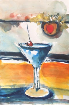 Martini West End, peinture, aquarelle sur papier aquarelle
